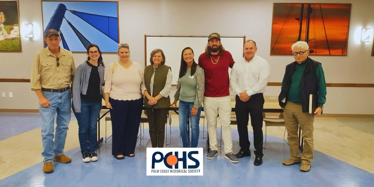 Members of the Palm Coast Historical Society leadership team represent continued efforts to document, preserve, and promote Palm Coast’s historical legacy.