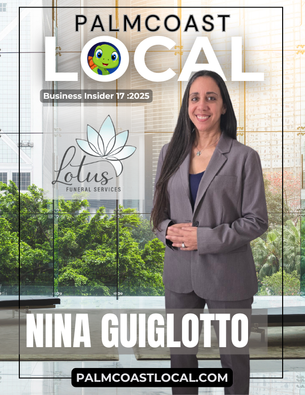 Nina Guiglotto Palm Coast Local Business Insider Cover Featuring Lotus Funeral Services