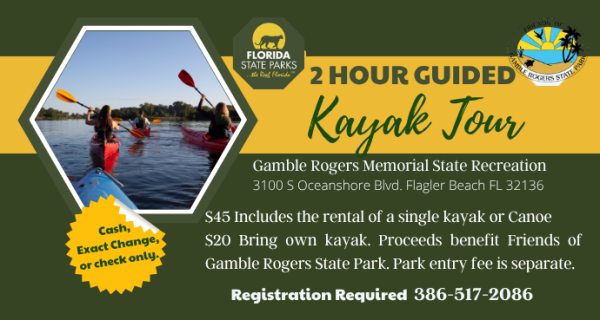 Guided Kayak Tour Flagler Beach, Florida | Palm Coast Local Events