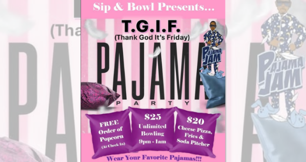 Wear your family friendly pajamas for fun and get a free popcorn at check-in.